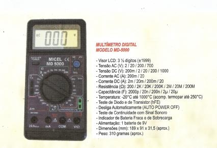 Multímetro Digital Modelo MD 2350