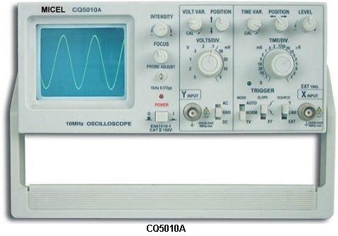 Osciloscópios de Um Canal Marca Micel Modelos CQ5010A e CQ5010B