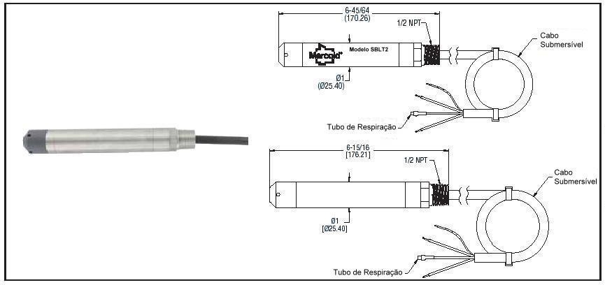 Transmissores de Nível Submersíveis - Séries SBLT2 e SBLTX
